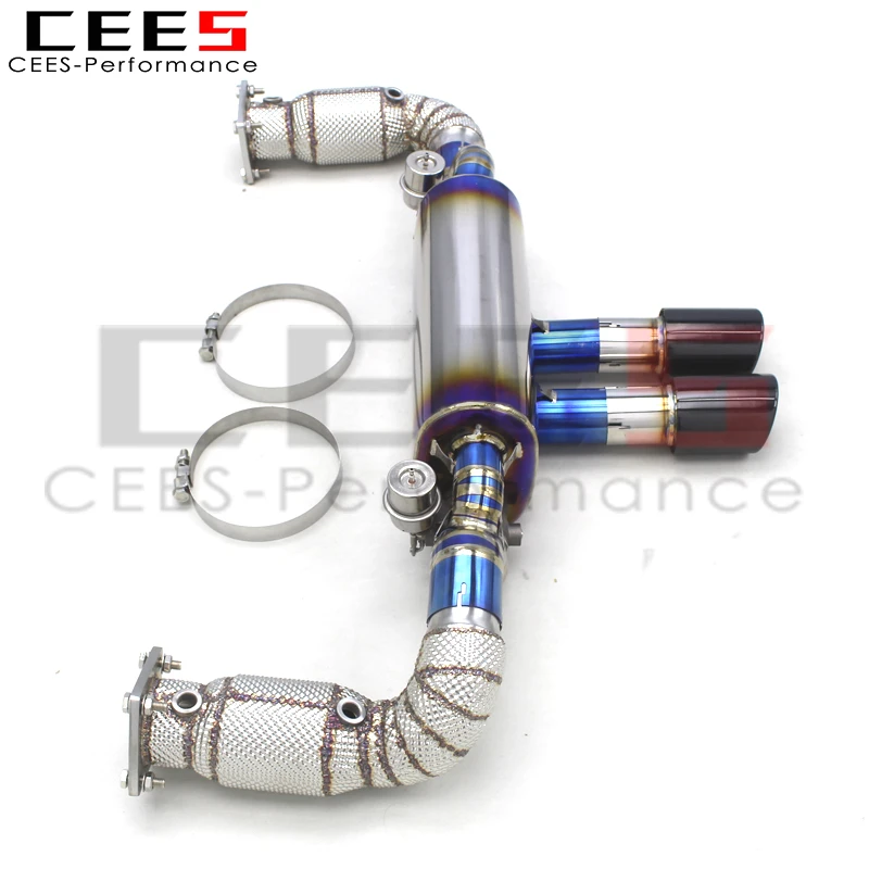 CEES Titanium Catback Full exhaust Exhaust Downpipe For Porsche 911 991/991.2 2016-2018 escape Racing exhaust system