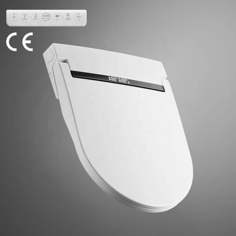 

Auto Spray Intelligent Heated Toilet Seat With Remote Ultra Slim Smart Toilet Seat Cover Lid