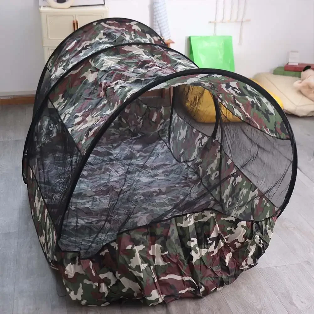 Folding Camo Camping Mosquito Net Tent Mesh Tent with Bottom Outdoor Mosquito Net Single Double Portable Mosquito Net Outdoor