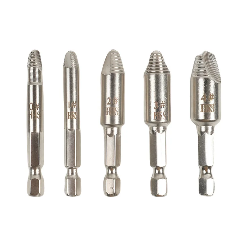 Broken screw extractor set removes stripped damaged screws, titanium coated double-head screwdriver bits for machinery repair
