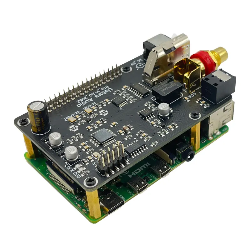 Raspberry pi R19 Coaxial HIFI Sound Card I2S DSD Digital Broadcasting I2S 384K DSD512 for Raspberry Pi 4 3B