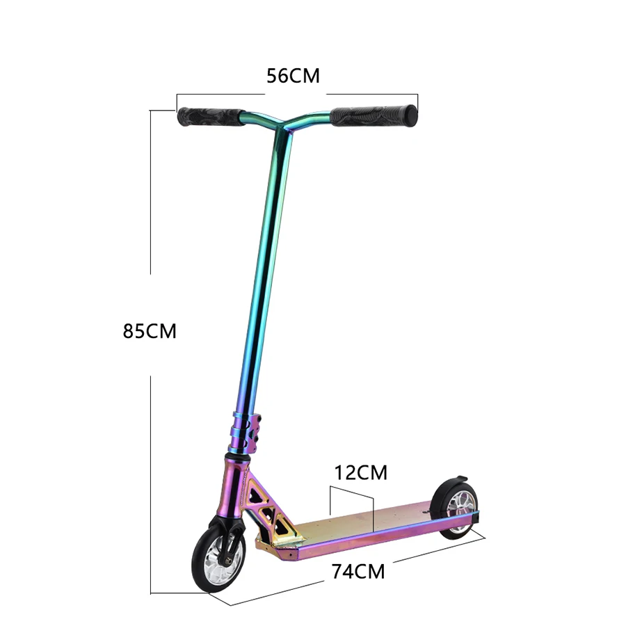 Custom Pro Aluminum Anodizing Surface Adult Kick Foot Stunt Scooter With Aluminum Core