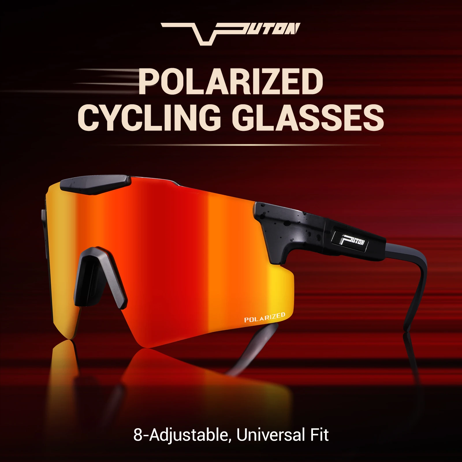 PUTON Polarized Fishing Sunglasses Fashion Outdoor Running Sunglasses MTB Road Bike Glasses Sports Hiking Drive Bicycle Glasses