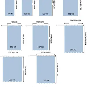 Standard -Duschvorhangfarbblatt, Polyestermaterial, mild, schimmel -sicher, Badezimmerpartition, Badezimmerdekoration, Wasserschloss, 1 Packung 8 Hauptverkaufsbox Polyester Vorhang - №6