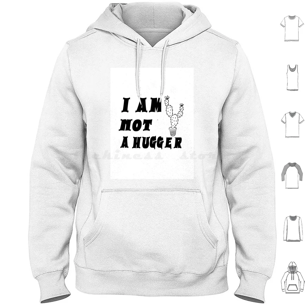 

I Am Not A Hugger Hoodie cotton Long Sleeve Tree Hugger Not A Hugger Cactus Not A Hugger Funny Tree Of Life Hugger