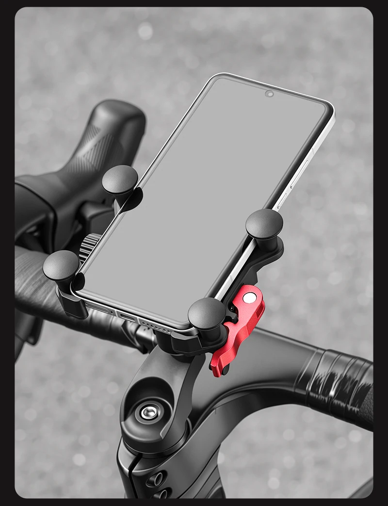 WEST BIKING Fahrrad-Handyhalterung mit Stoßdämpfung, Schnellverschluss, Anti-Shake-Halterung für Motorrad, MTB-Lenker, Vorbau und Rückspiegel – Detail 19
