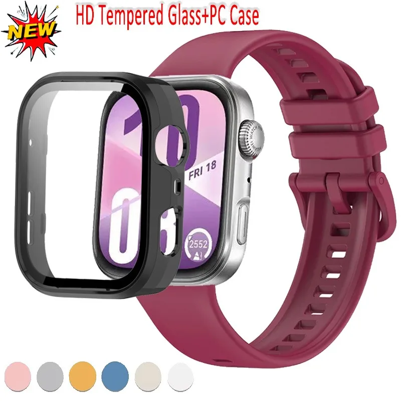 

Чехол из закаленного стекла HD для Huawei Watch Fit 4/4 Pro, защитный чехол для экрана, универсальная защита, чехол-бампер для Huawei Watch Fit 3/4 Pro