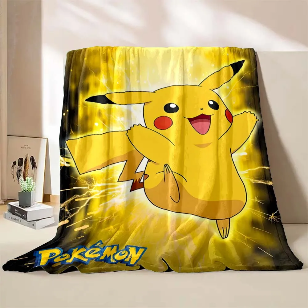 Pokemon pikachu Blanket Soft Fluffy Children Adults Sofa Plush Summer Quilt Girl Bedspread Throw Blanket for Sofa Bed miniso