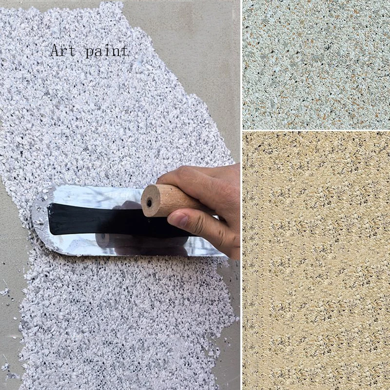 Plant Fiber Wall Covering Home Improvement Paint Coating Wall Surface Treatment Odorless Wall Film Diatom Mud Art Paint Wall Mud