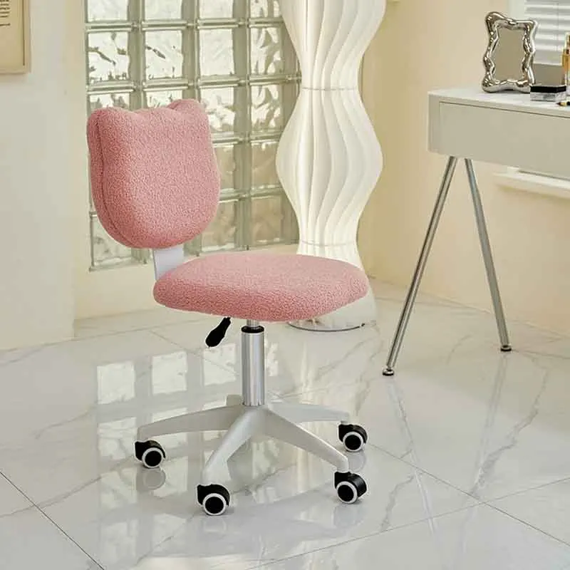 

Nordic Lamb Velvet Chair, Living Room Chair, Bedroom Makeup Stool, Mobile Computer Chair, Pulley Office Stool, Home Leisure Seat