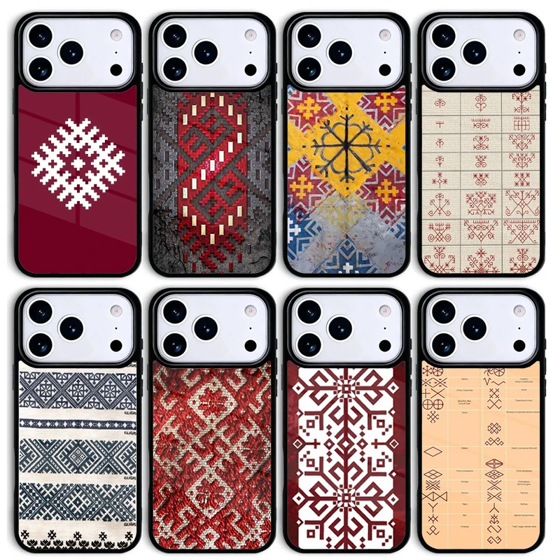 Latvian Ethnic Sun Tree Luxury Mobile Phone Case for IPhone 17 AIR 16pro Max 15 14 13 12 11 Bumper Cover
