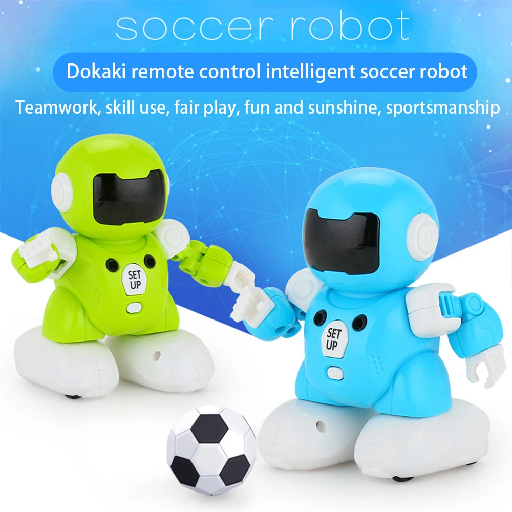 RC Soccer Robots 2 Players Remote Control Soccer Game Educational Intelligent USB Charging Smart Robots Toy Kids Birthday Gift