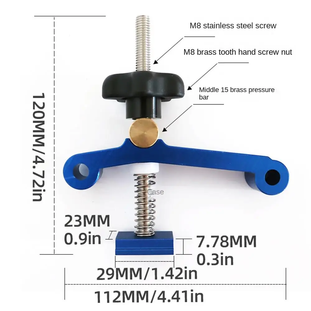 Jig T-slots Blue Adjustable Corrosion-proof Powerful Firm T Rail Clamp Set Clamping Blocks Platen Small Rust-proof Fixed Clamp