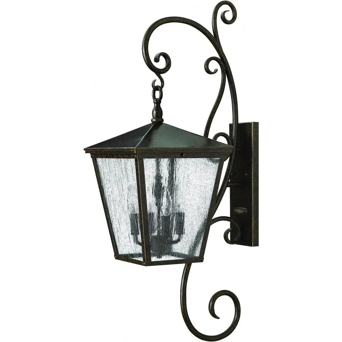 Waterproof Wrought Iron Wall Lamp with LED Shadow Projection, European Style Outdoor Light for Garden and Facade