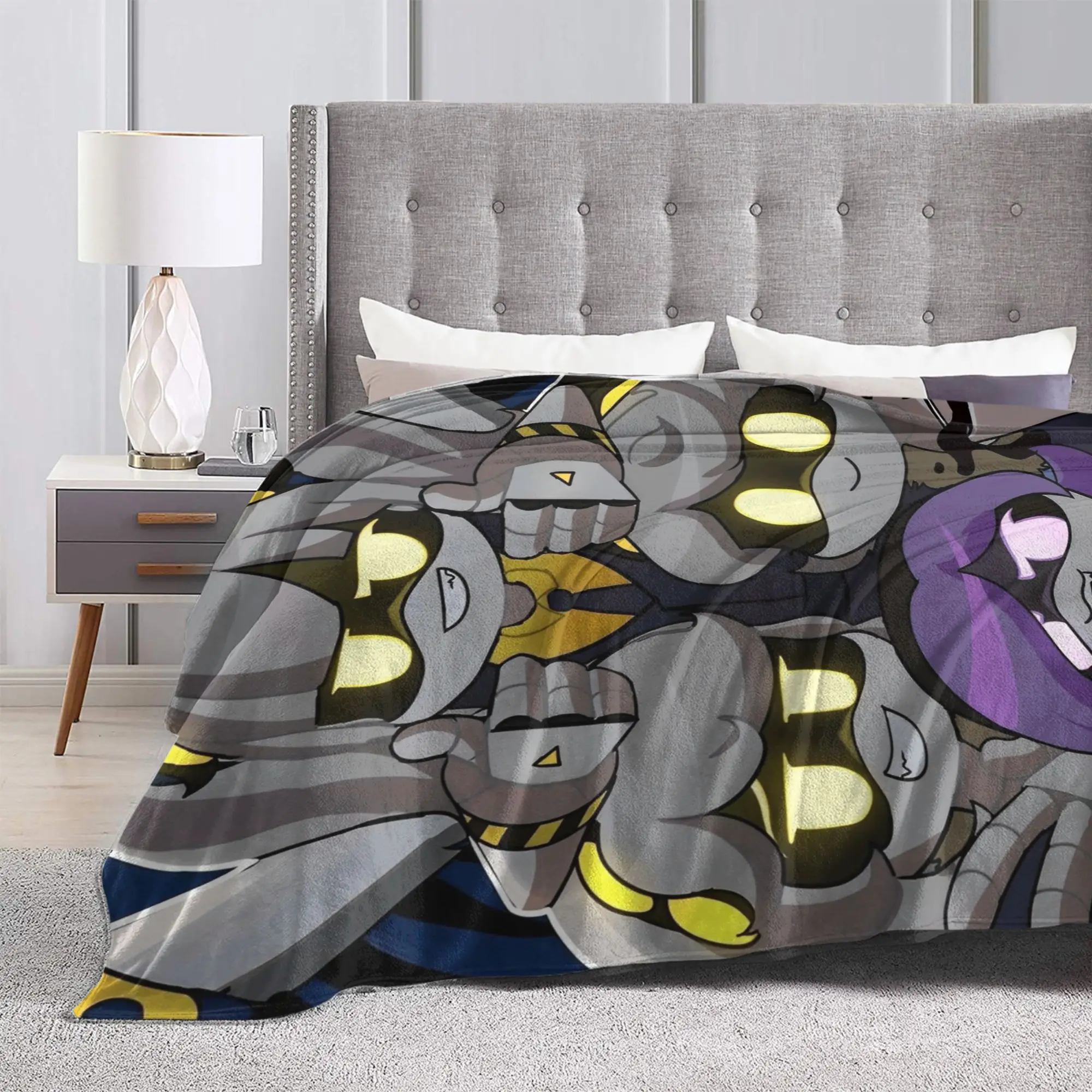 القتل الطائرات بدون طيار بطانية سوداء كوميديا الفانيلا الجدة لينة رمي بطانية للمنزل مطعم الشتاء #6