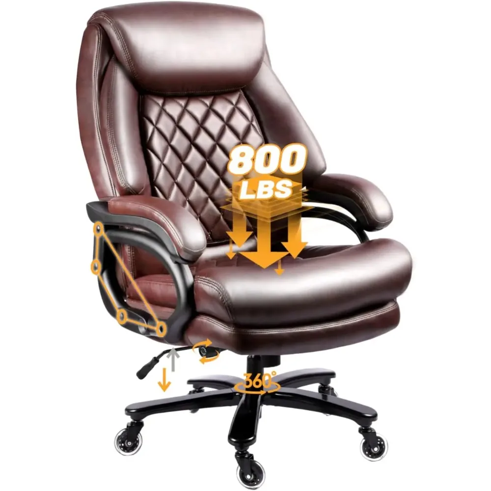 

800lbs Big and Tall Office Chair, Computer Chair for Heavy People, Executive Chair with Adjustable Lumbar Support, Executive Des