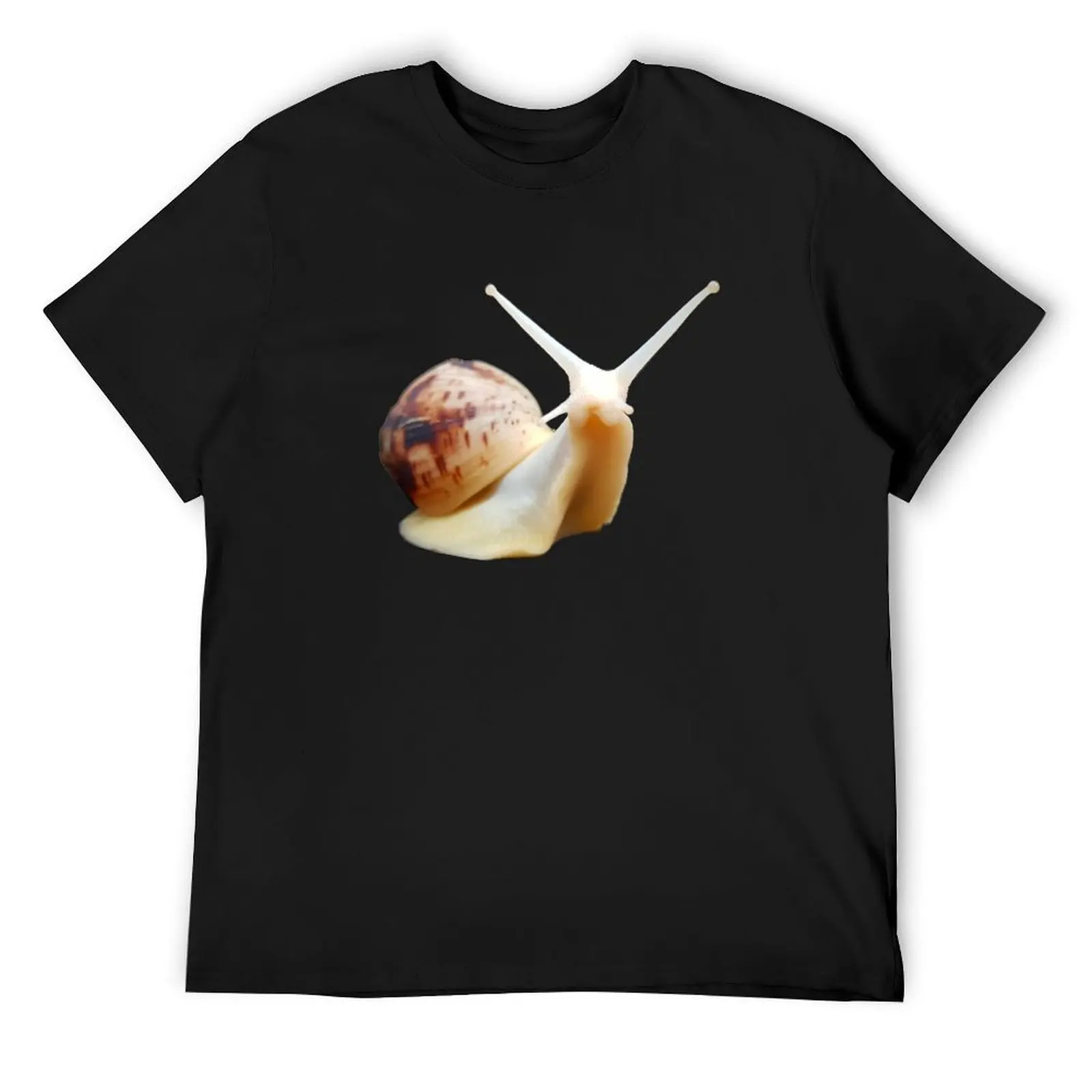 albino giant african land snail photo T-Shirt cheap stuff blue archive animal prinfor boys shirts men graphic