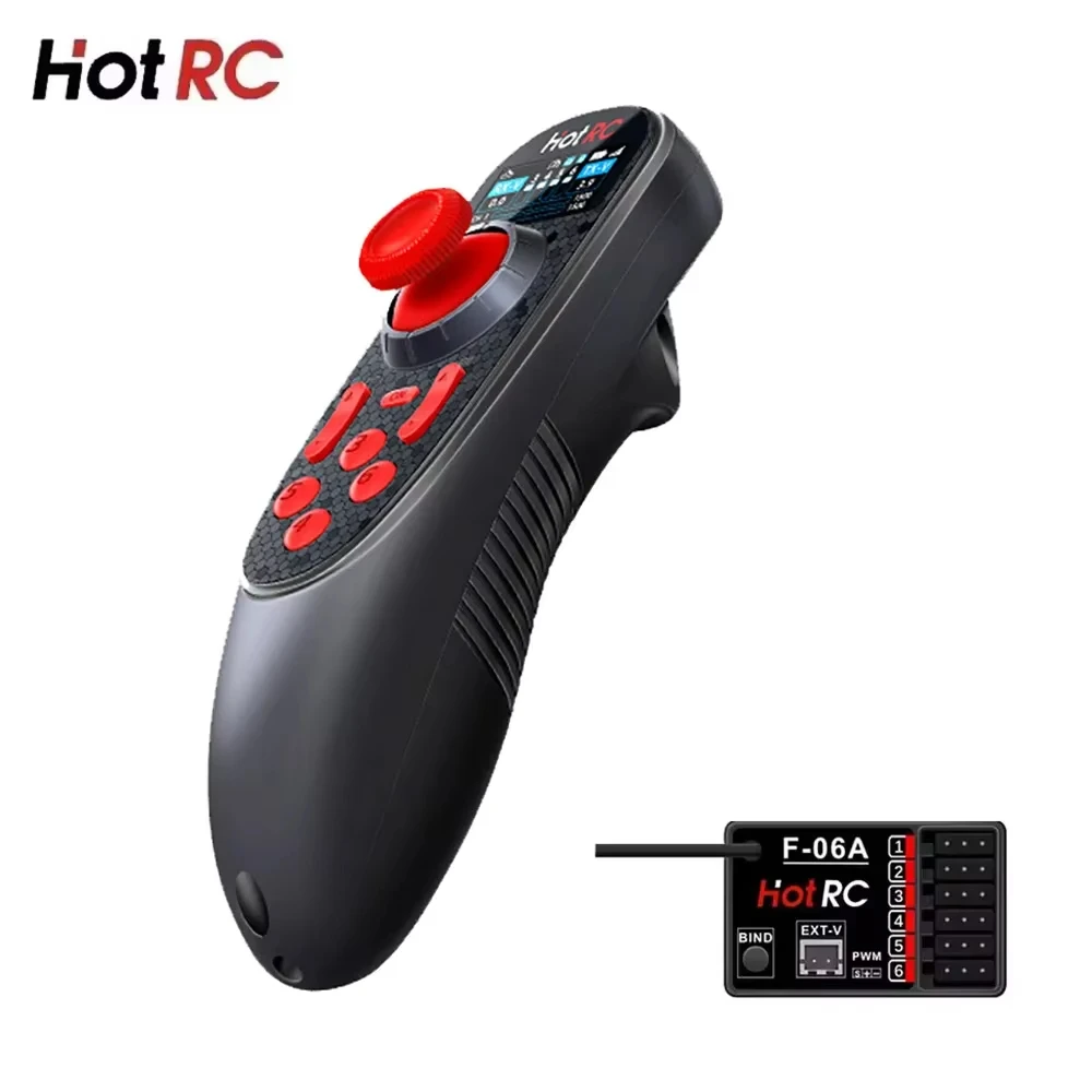 HOTRC Hotrc DS-650 DS 650 6CH 2.4GHz Radio System Transmitter Remote Controller with DS 600 PWM 6 Channel Receiver for RC Boat