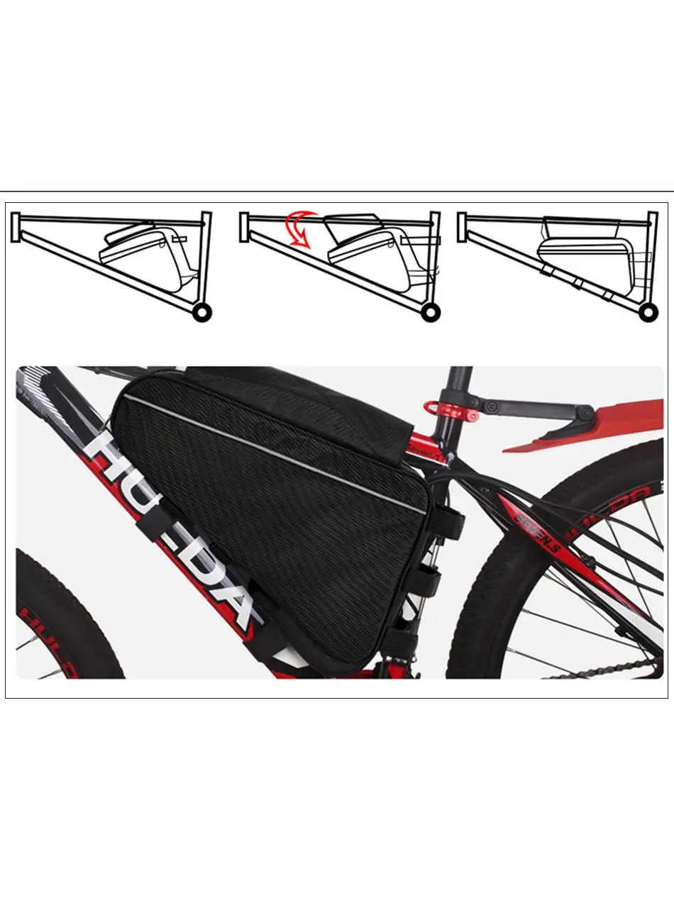AliExpress NEW 36V 48V 60V 72V E-BIKE Electric Bicycle Triangle Battery Bag Black Bicycle Frame Triangle Bags Max load 126 cells
