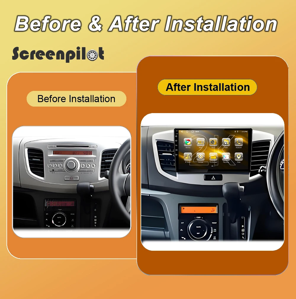 9 Inch Android 16 Car Radio Stereo For Suzuki Wagon 2015 2K QLED Stereo Head Unit Multimidia Player GPS Carplay Android Auto RDS