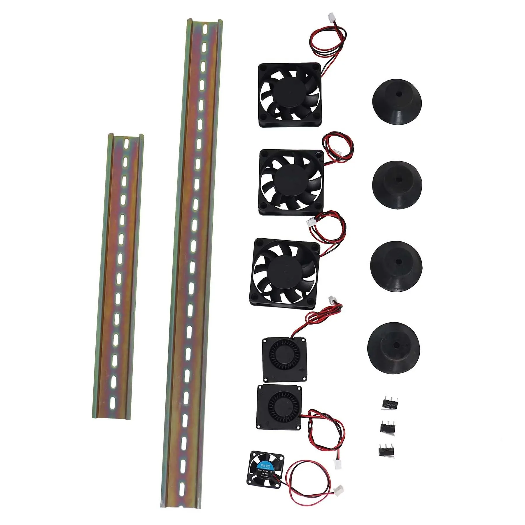 Ender 3 NG Convertion Upgrade Electronics Kit with 6015 3010 and 4010 Fans Rubber Feet Din Rail