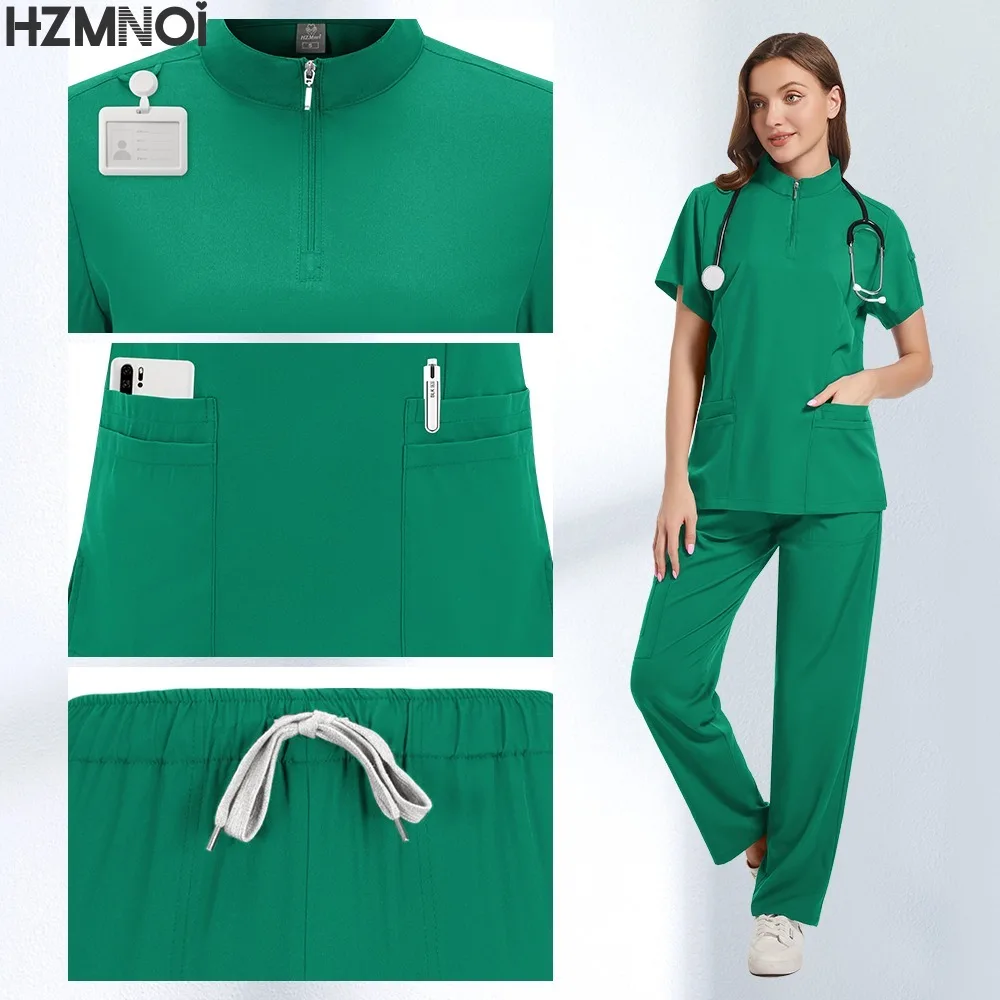 Uniformes médicos Unisex, uniforme clínico, ropa de enfermería para hombres, disfraz de médico, conjuntos de exfoliación de enfermera, ropa de trabajo de dentista, incluye Tops y pantalones