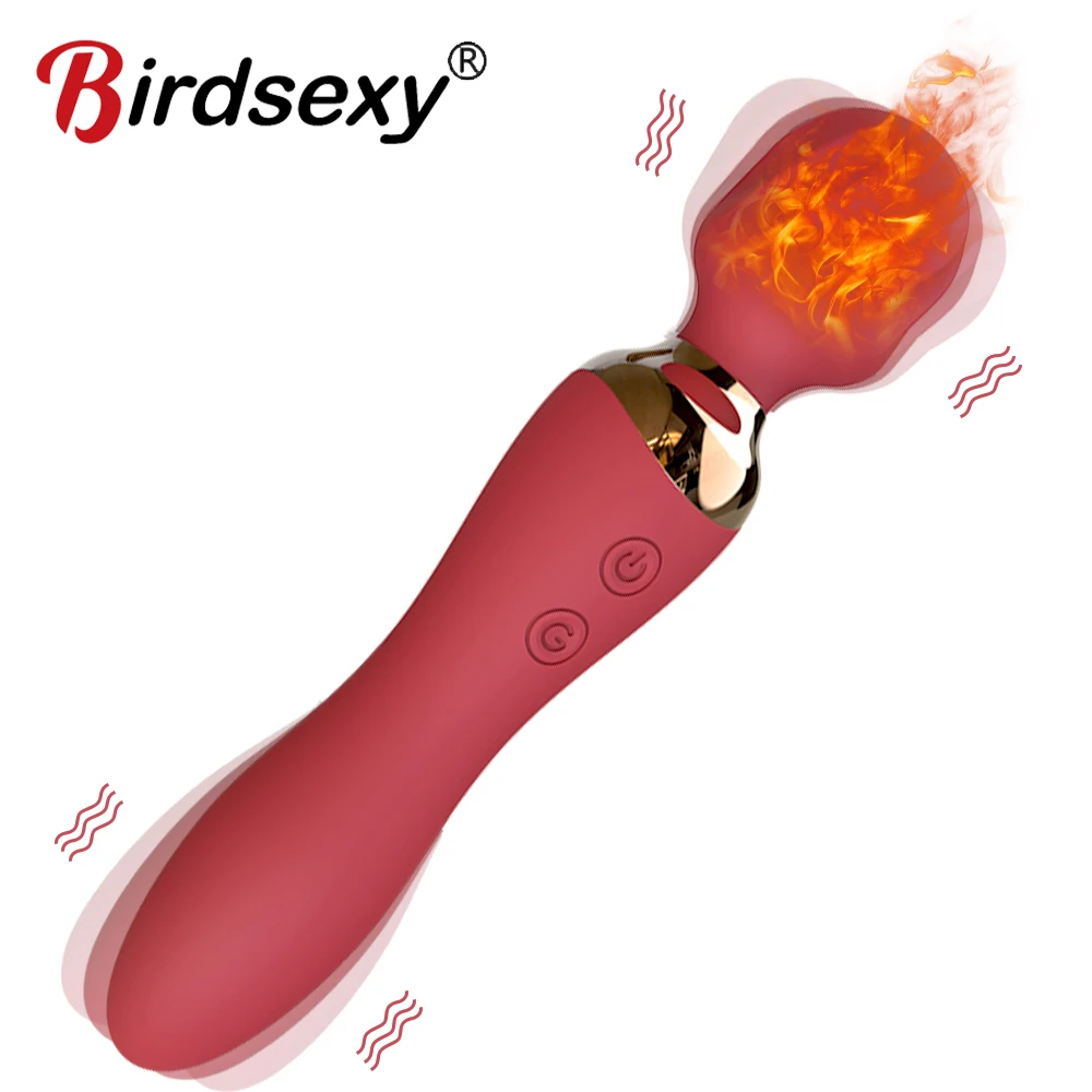 12 Speeds Heating AV Vibrators Magic Wand Vibrators Clitoral Stimulators Vaginal G-spot Massagers Women\'s Masturbators Sex Toys