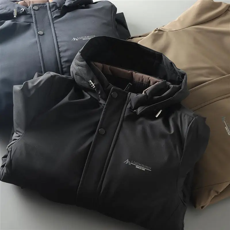 

Удобная мужская утепленная хлопковая куртка на осень-зиму, повседневная модная стеганая верхняя одежда с капюшоном, стандартный крой, для ежедневной носки