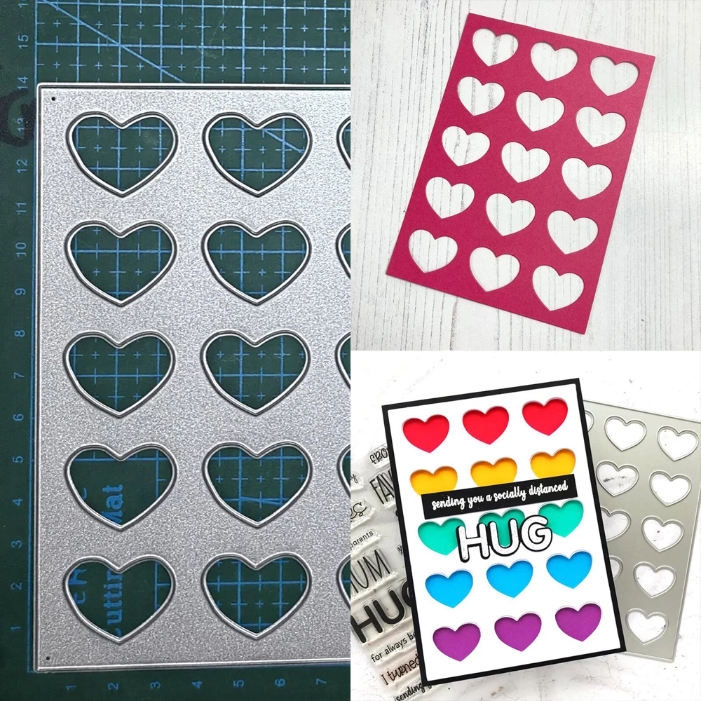 Heart frame Metal Cutting Dies Die Mold Scrapbooking photo Album Embossing Folder Stencils Paper Card Making Knife Mould Craft