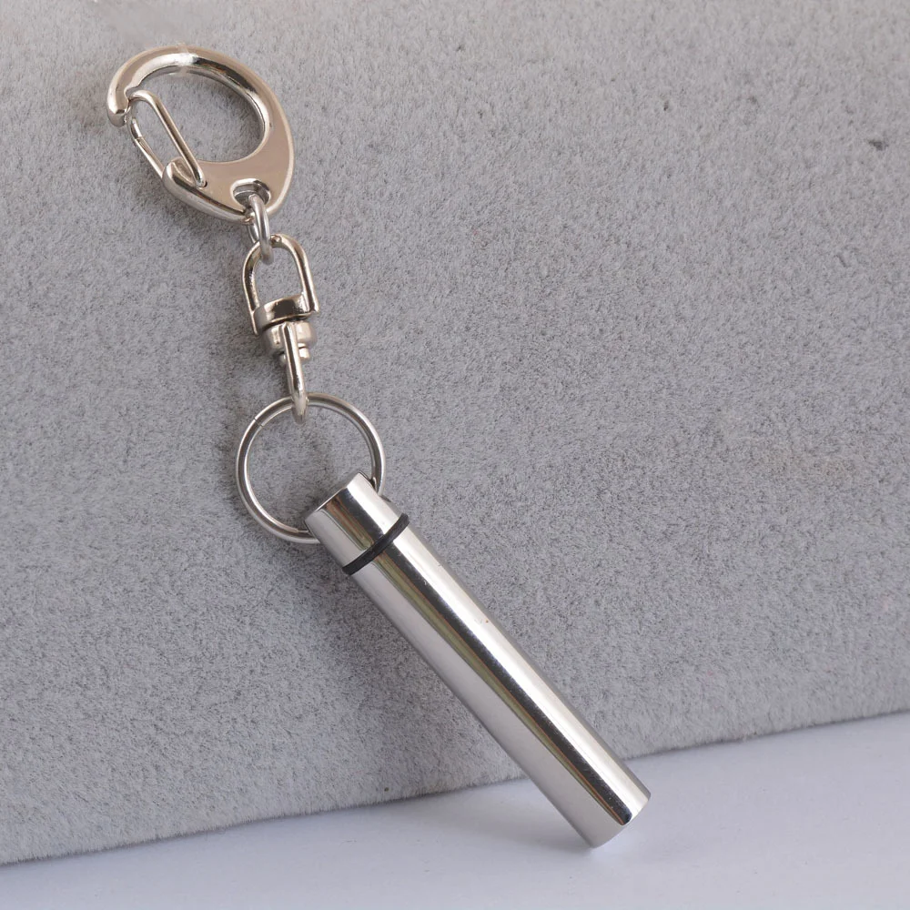 Custom Ashes Keychain Urn Stainless Steel Key Ring Women Men Dog Tage Footprint Ashes Holder Can be engraved