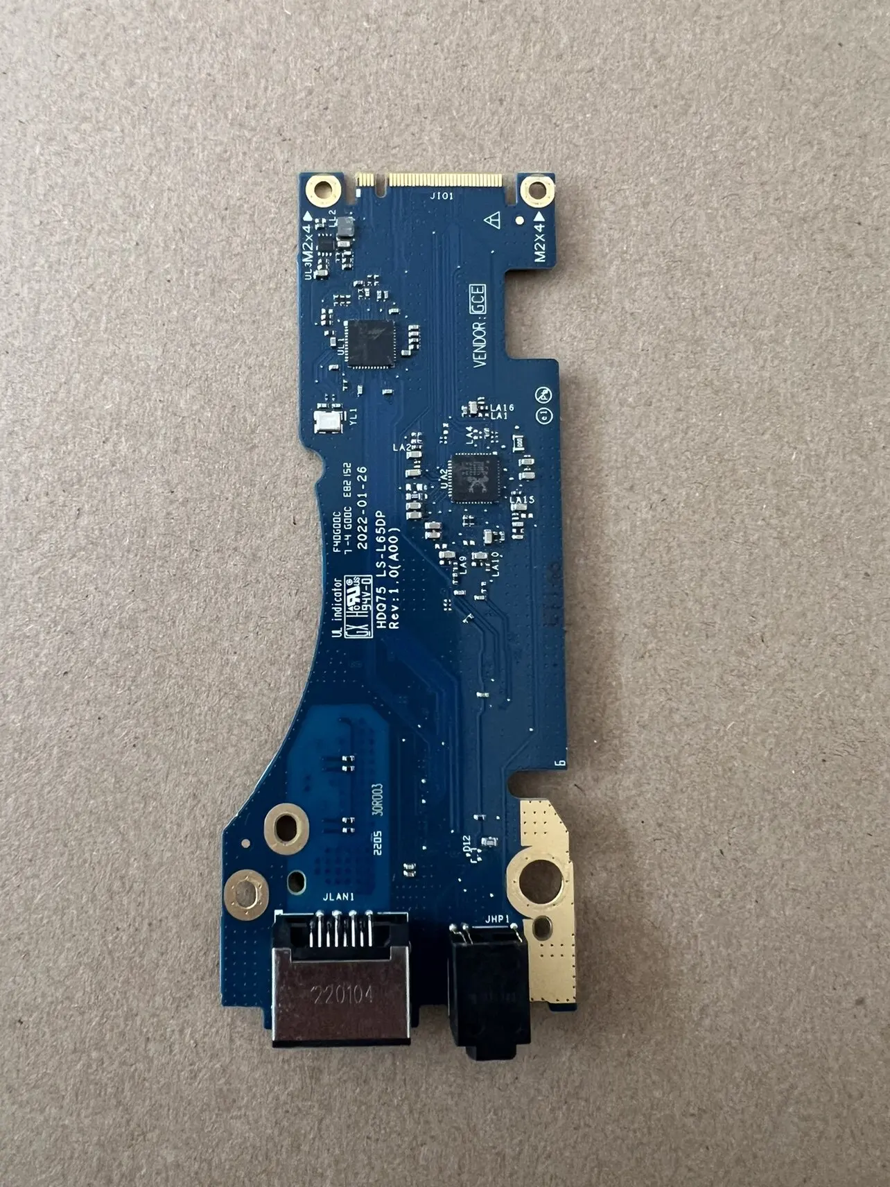 1pcs For Dell alien M17 R5 ethernet board audio small board network interface card small board LS-L65DP