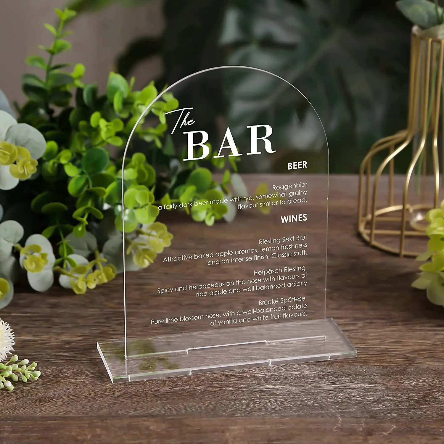 5 Sets Transparent Blank Place Cards Acrylic Arched Semi Circular Table Sign DIY Name Party Favors Wedding Decoration Seat Sign