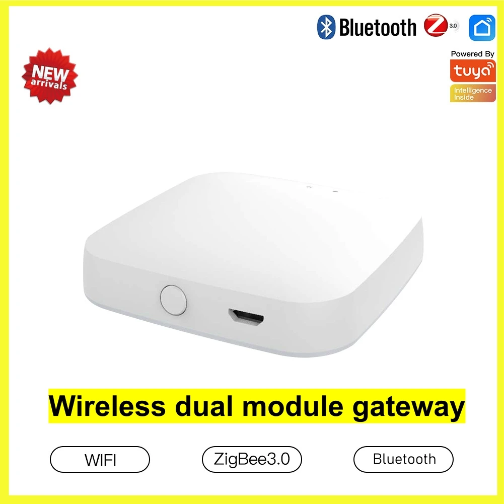 

MOES New Multi-mode Smart Gateway ZigBee Bluetooth Mesh Hub Work with Tuya Smart App Voice Control via Alexa Google Home
