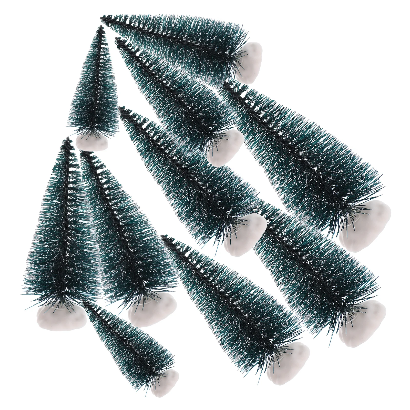 

10Pcs Miniature Xmas Tree Decor Small Artificial Christmas Tree for Tabletop Home Office Festive Party Ambience