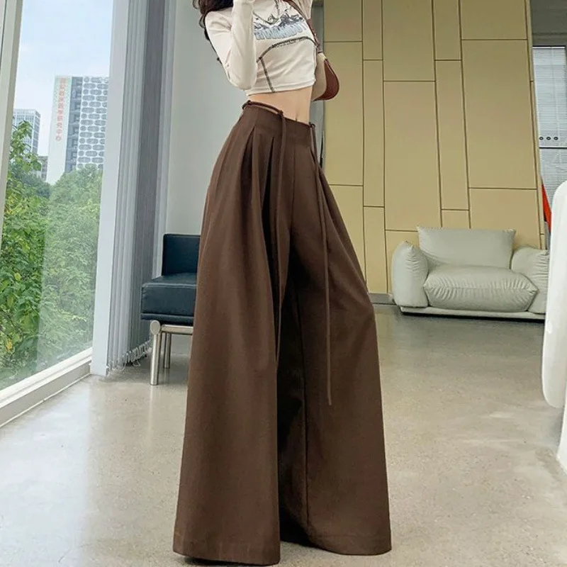 Women's Wide leg Baggy Pants Trousers Suits Pants Blazers Hight Waist Full Length Casual Pants For Women Flare Pants