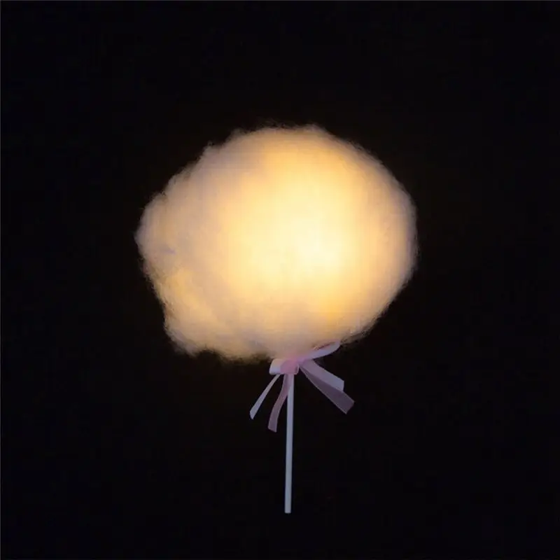 ABPP 3D Cloud Cake Topper Cotton Cloud Lights Cake Lamp Baking Cake Topper Supplies Decoration for Birthday Party