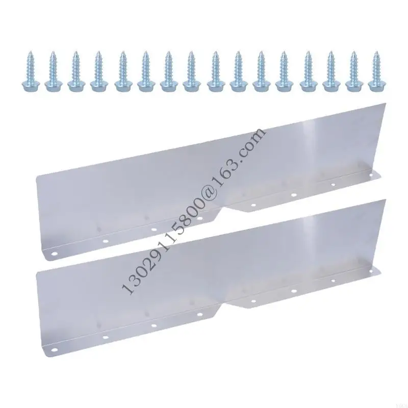 2pcs Rain Gutter Valley Roofing Gutter Guard Gutter Valley Splash Gardes Metal Gutter Guard Diverter for Roots Corner .Y5GA