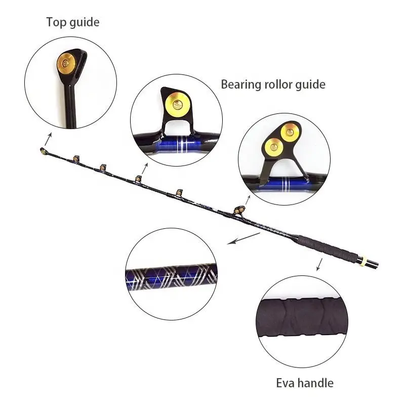 New OEM Trolling rod big game fishing 130lb 6 feet 6