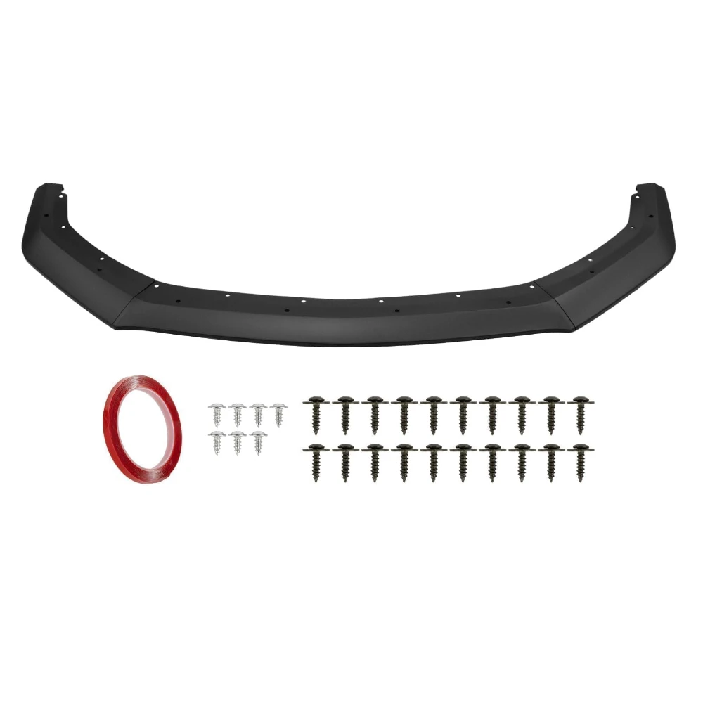 

Matte Black 3-Piece Front Bumper Lip Spoiler Splitter Air Chin Body Kit for Mustang GT EcoBoost 2024 2025 Not for Dark Horse