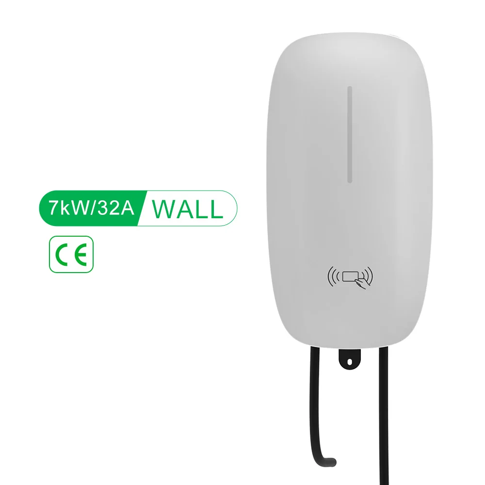 

32A EV Charging Station 7KW 1Phase Electric Vehicle Charger Type2 EVSE Wallbox IEC62196-2 EV Charge Type 2 with 5M Cable