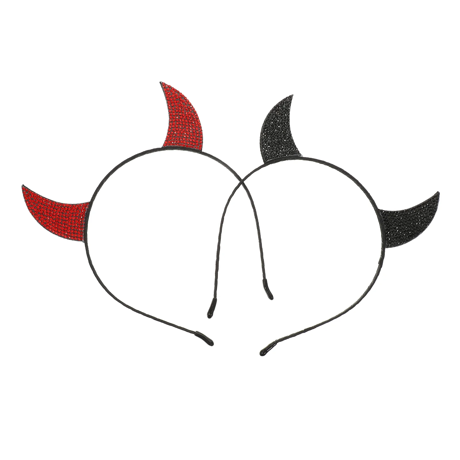 2 Pcs Horn Headband Halloween Bull Horns Bulk Hairband Sequin Apparel Headbands 's Sequins