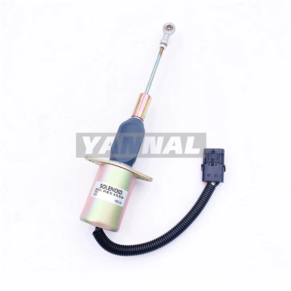 

High Quality Electric Fuel Stop ShutOff Solenoid 24V For John Deere 892ELC Excavator RE53560