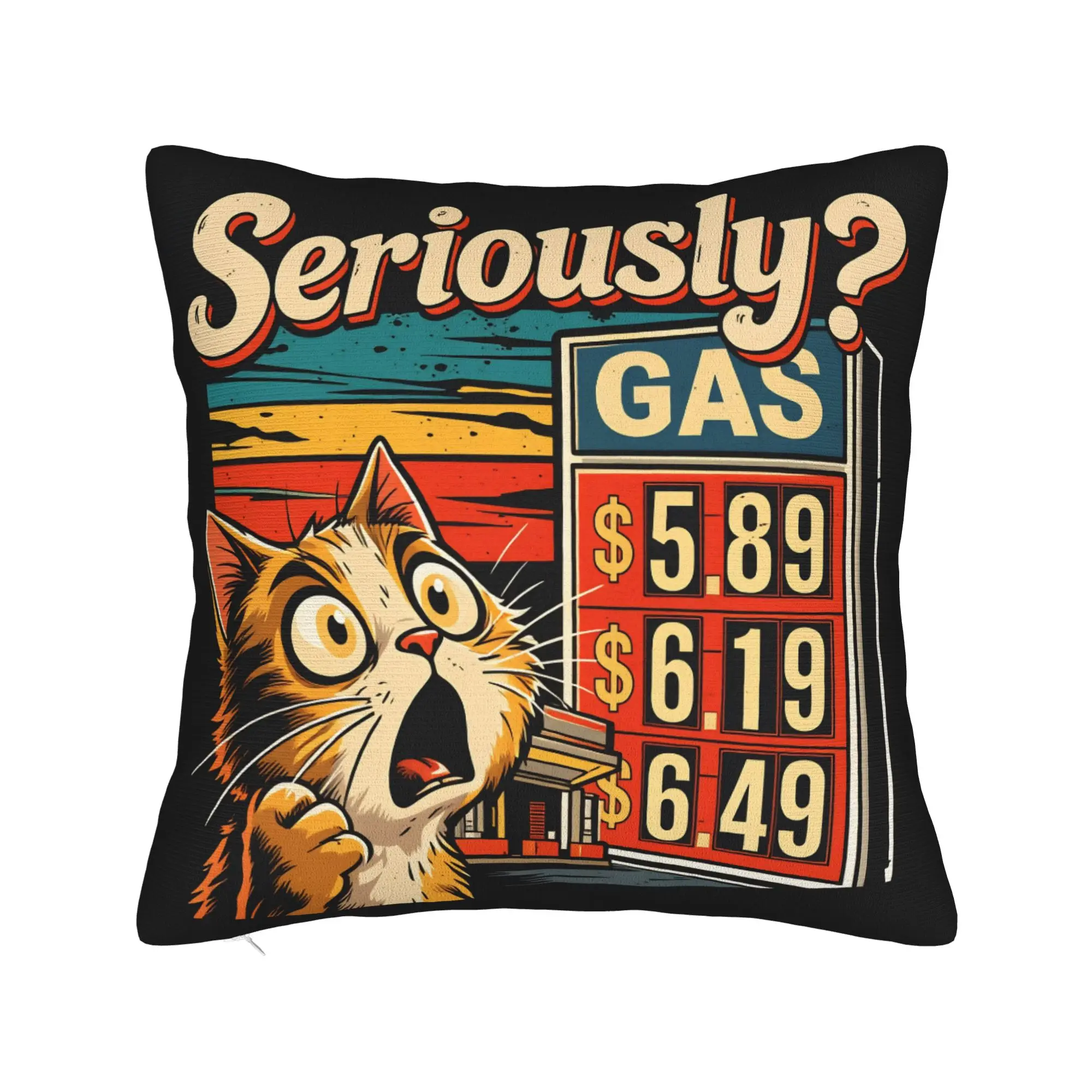 Make Gas Prices Great Again Pillow Cover  Comfy Cushion Cover Funny Pillow Case For Sofa Car Home Decor