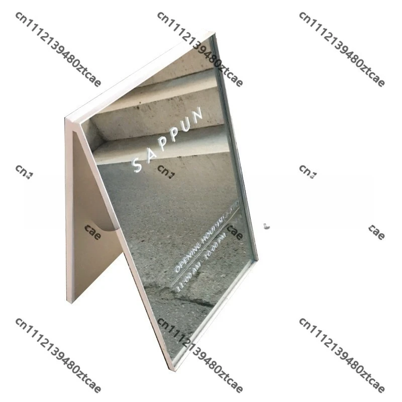Korean Style Mirror Display Sign Wall Decor Hanging Billboard Internet Popular Coffee Shop Decorative Mirror Signage