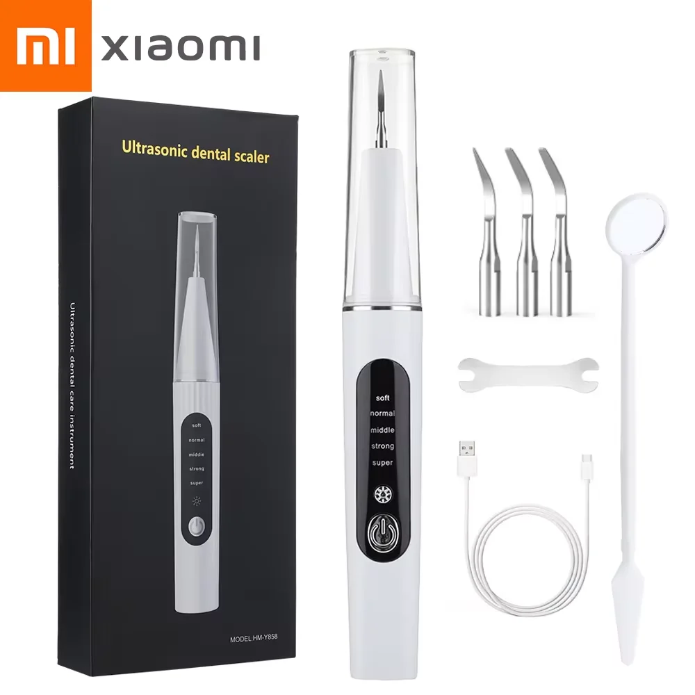 Xiaomi Youpin Ultrasonic Dental Scaler, alta frequência vibratória dentes limpador, cálculo de placa, tártaro manchas removedor, 2,8 m por min