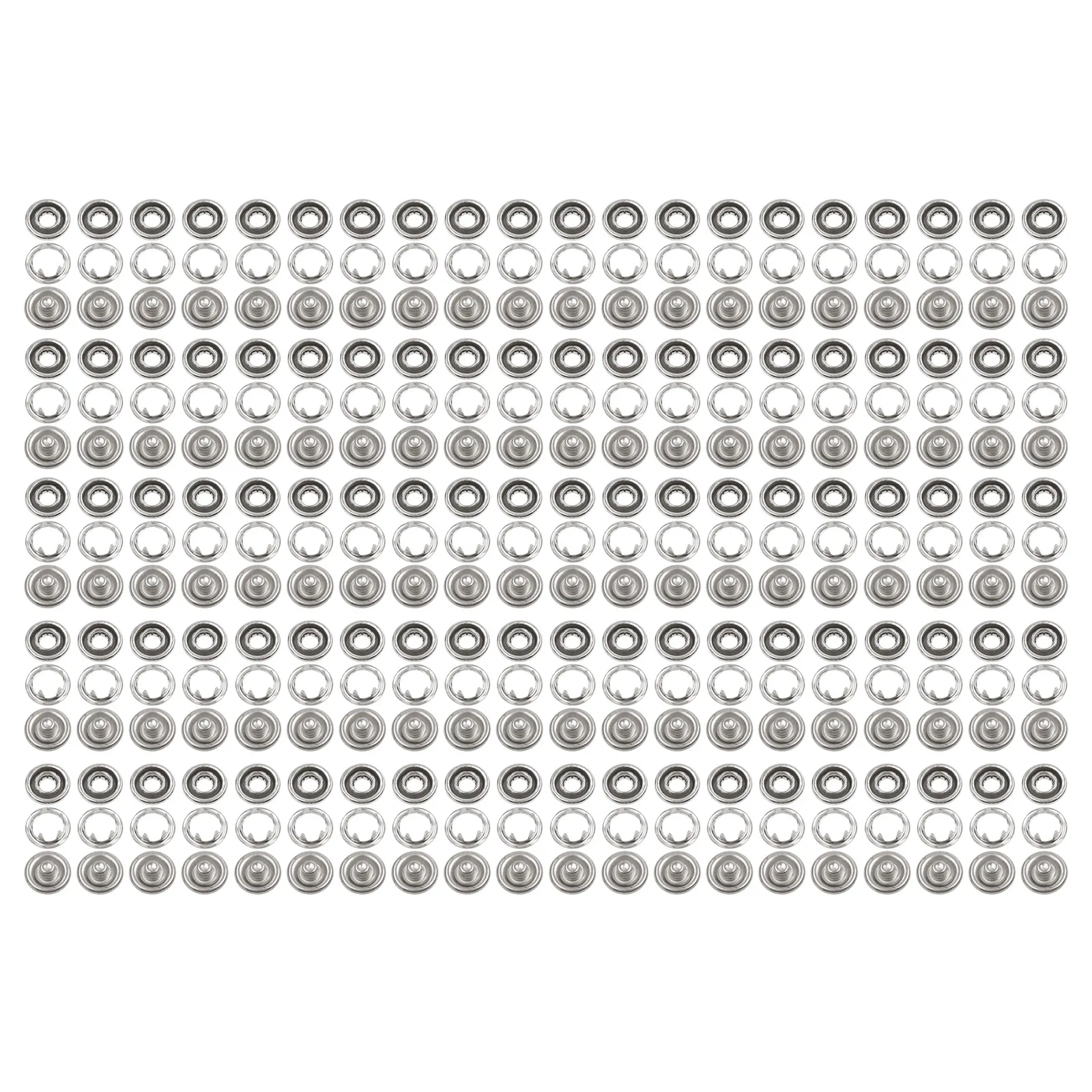 Nuevo práctico botón de costura ojal 9,5mm de diámetro para bricolaje hecho a mano para instalar ropa Metal para camisas mochilas sombreros