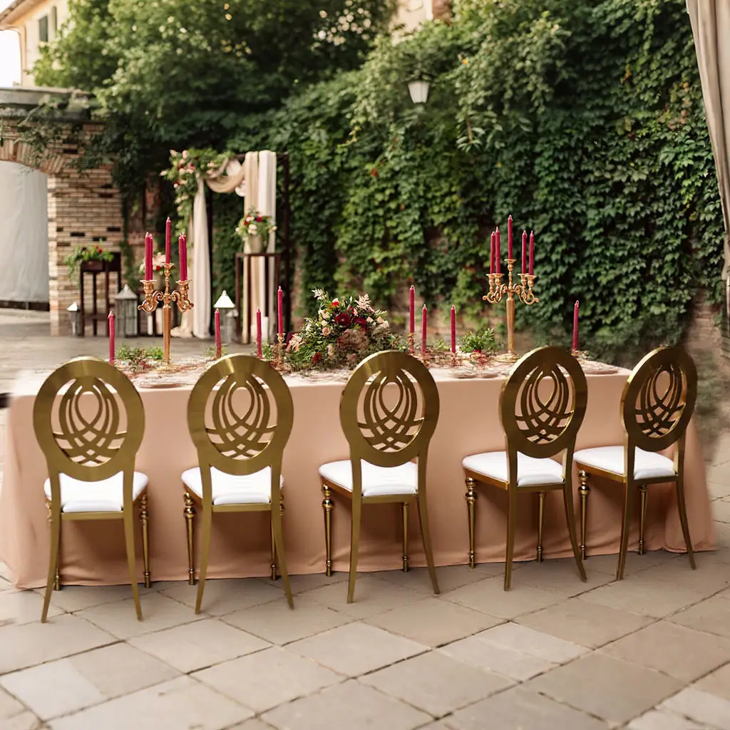 30 pcs f30 Modern Stainless Steel Wedding Chairs for Event and Restaurant Rentals for Weddings and Parties Hotel Chair