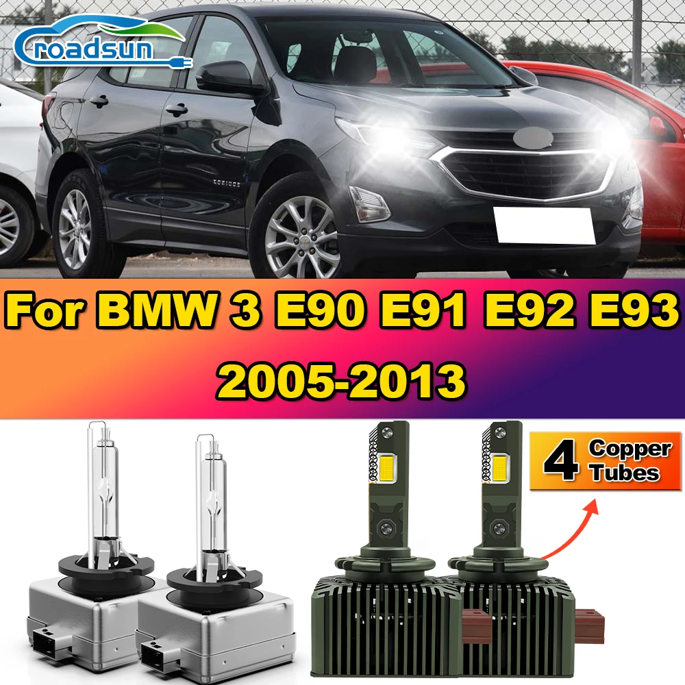 D1S LED Headlight Bulbs 120W Canbus No Error Car HID Xenon Lights 12V For BMW 3 E90 E91 E92 E93 2005-2009 2010 2011 2012 2013