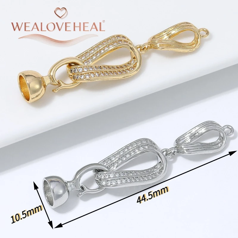 18K vergoldeter Messing-Mobius-Perlenverschluss, verdrehter, mikrobesetzter CZ-Unendlichkeitsverbinder mit Bechern für DIY-Schmuckherstellung. – Detail 16
