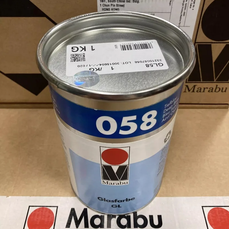 Marabu Genuine German Malebold Ink Ceramic Metal Glass Ink GL058 Navy Silk screen pad printing